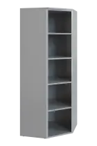 V 5 - 7 kancelářská skříň, rohová, 1800x700x700, šedá